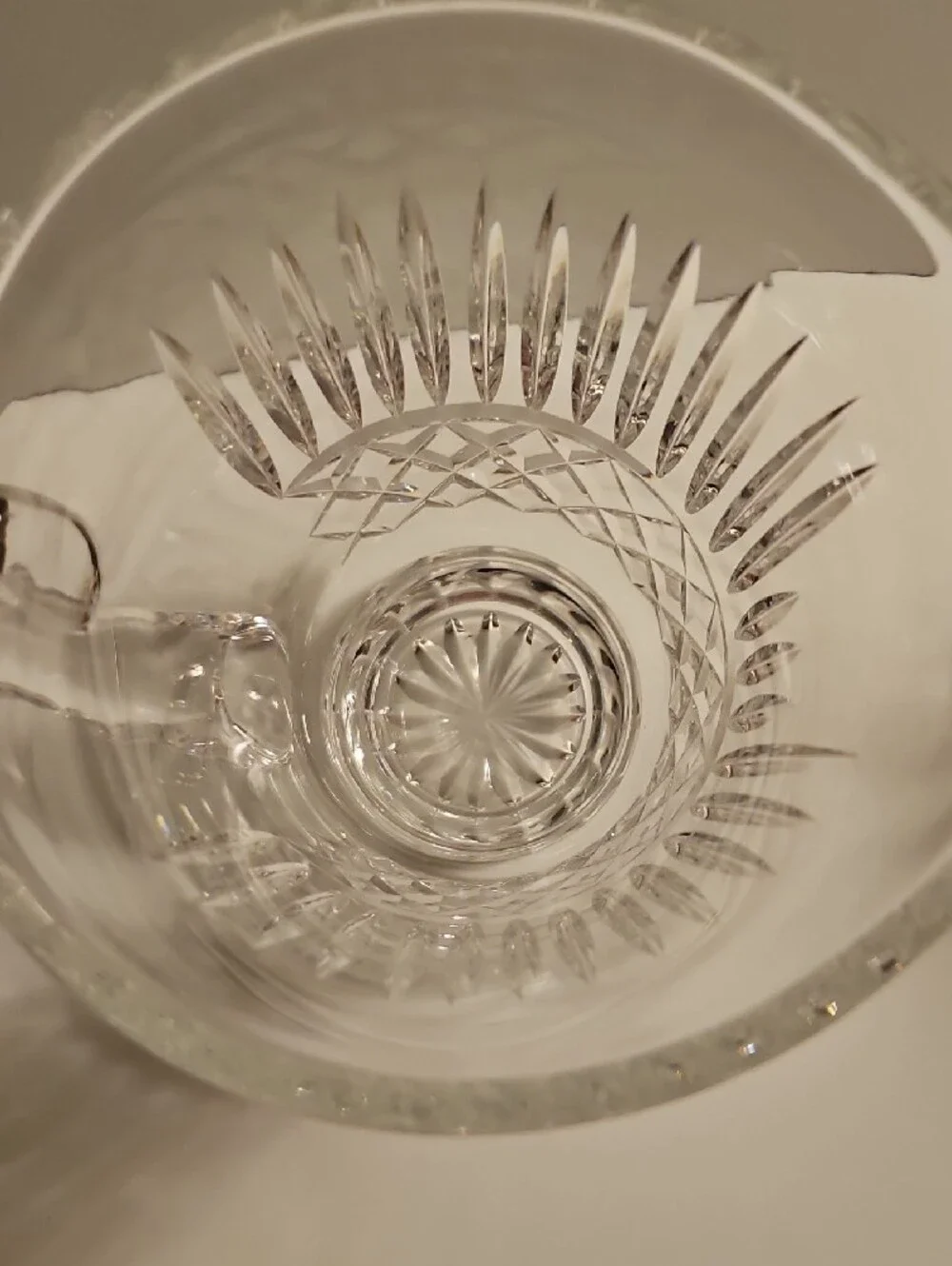 WATERFORD MAEVE TRAMORE CUT CRYSTAL PITCHER 7 1/2